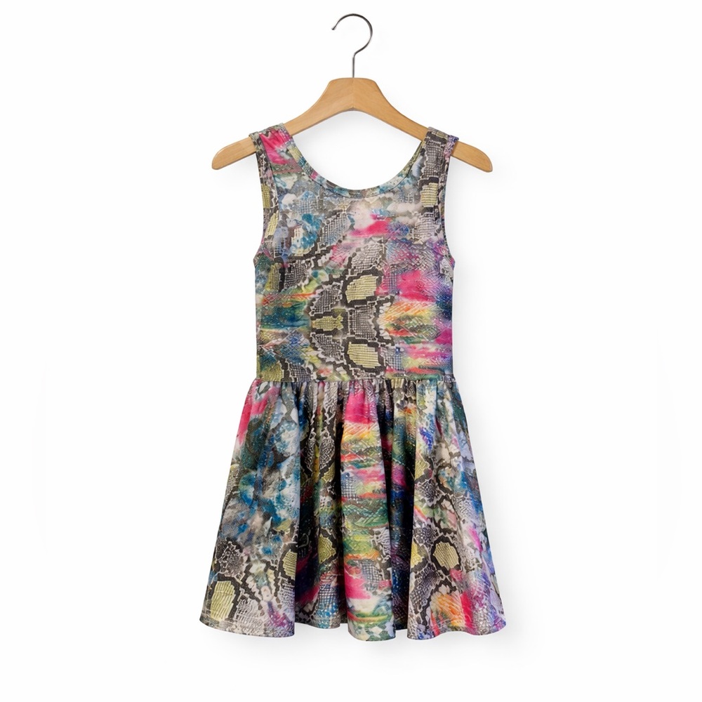 Dot Dot Smile Snake Print Colorful Dress. Excellent Cond. size 12/18 Months.